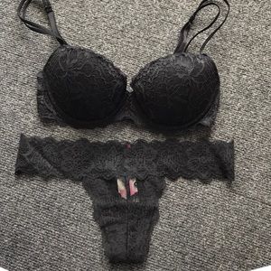 PINK Date push-up bra and panty bundle